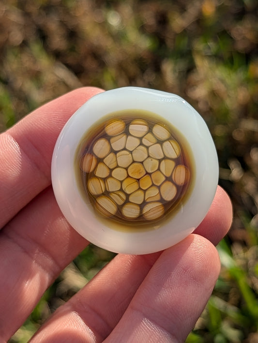 Murky Green Honeycomb Pendant