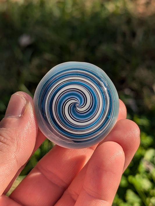 Blue Hue Spiral Pendant