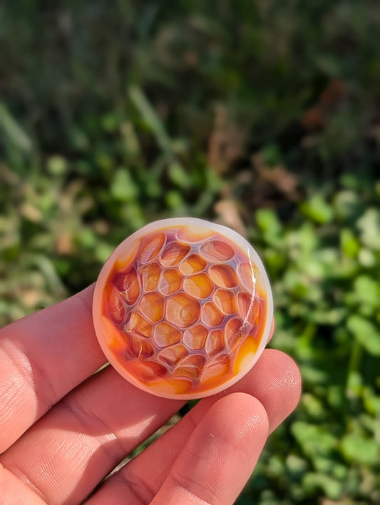 Apricot Honeycomb Pendant