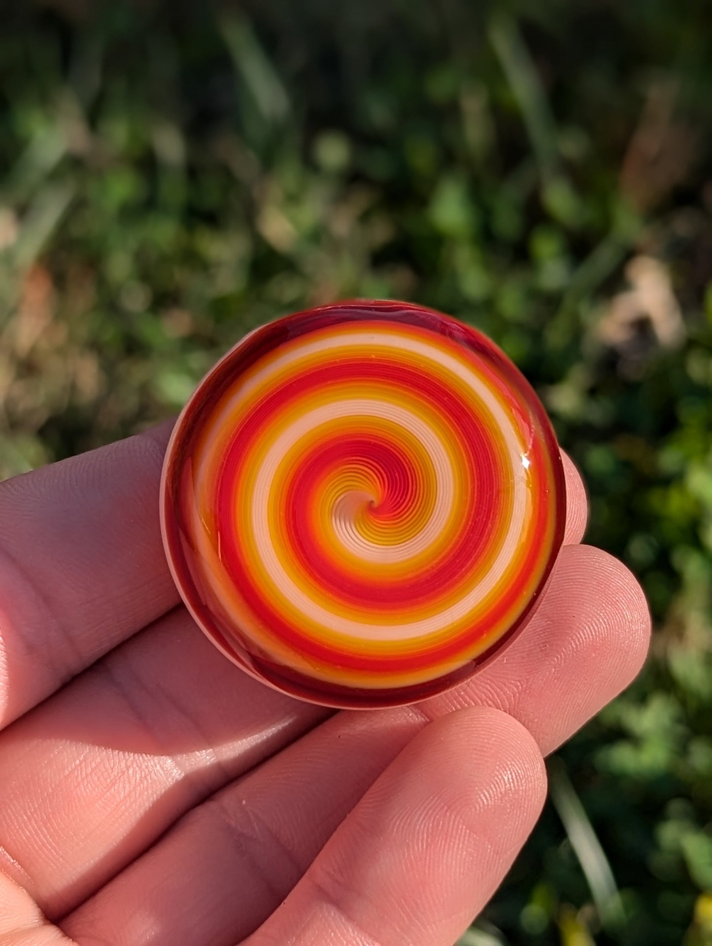 Orange Spiral Pendant