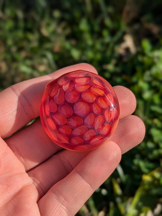 Red/Orange Honeycomb Pendant