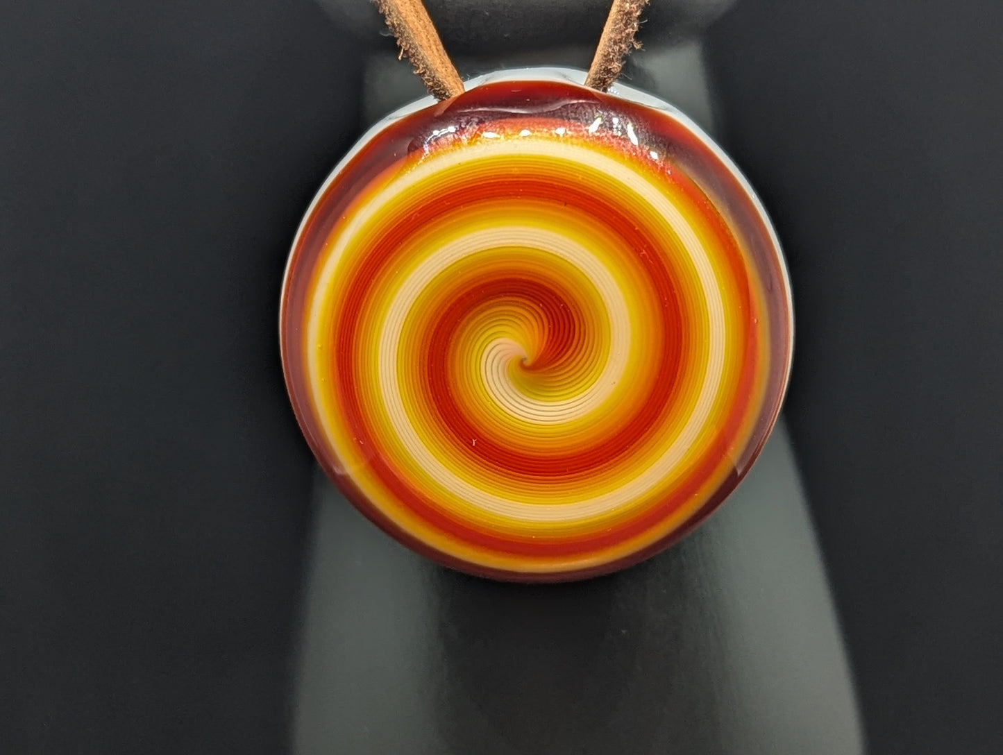 Orange Spiral Pendant