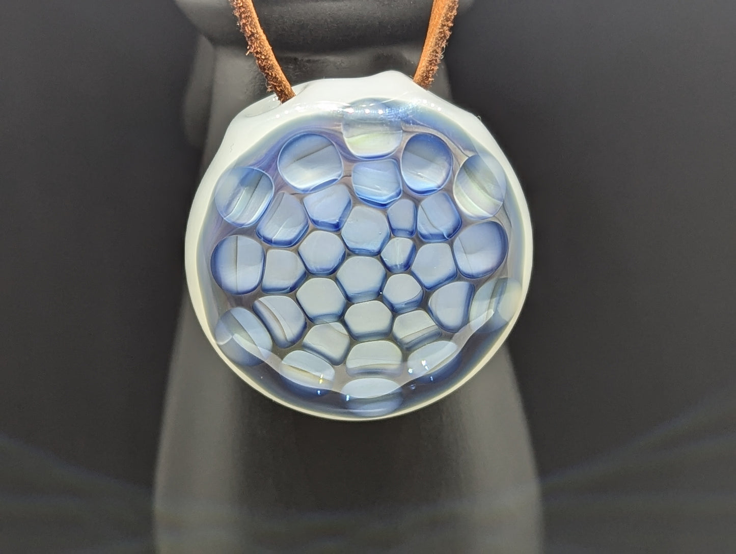 Dark Blue Honeycomb Pendant